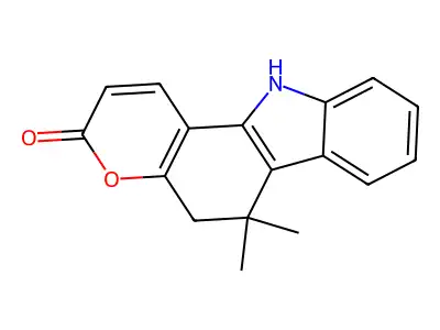 Pyrano(3,2-a)carbazol-3(5H)-one, 6,11-dihydro-6,6-dimethyl- structure