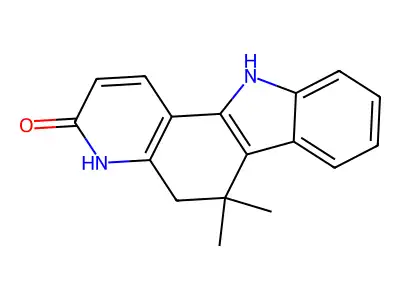 3H-Pyrido(3,2-a)carbazol-3-one, 4,5,6,11-tetrahydro-6,6-dimethyl- structure