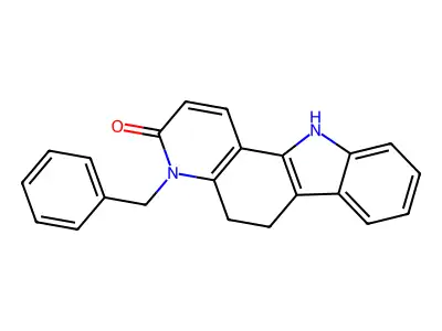 3H-Pyrido(3,2-a)carbazol-3-one, 4,5,6,11-tetrahydro-4-(phenylmethyl)- structure