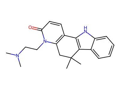 3H-Pyrido(3,2-a)carbazol-3-one, 4,5,6,11-tetrahydro-6,6-dimethyl-4-(2-(dimethylamino)ethyl)- structure