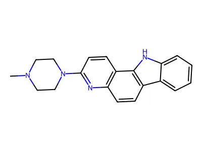 11H-Pyrido(3,2-a)carbazole, 3-(4-methyl-1-piperazinyl)- structure