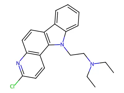 11H-Pyrido(3,2-a)carbazole-11-ethanamine, 3-chloro-N,N-diethyl- structure