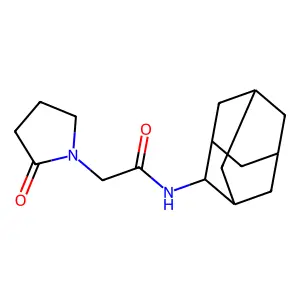 1-Pyrrolidineacetamide, 2-oxo-N-tricyclo(3.3.1.1(sup 3,7))dec-2-yl- structure
