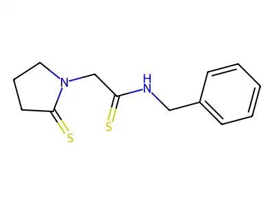 1-Pyrrolidineethanethioamide, N-(phenylmethyl)-2-thioxo- structure