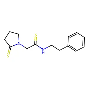 1-Pyrrolidineethanethioamide, N-(2-phenylethyl)-2-thioxo- structure