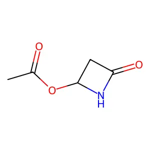 [(2R)-4-oxoazetidin-2-yl] acetate structure