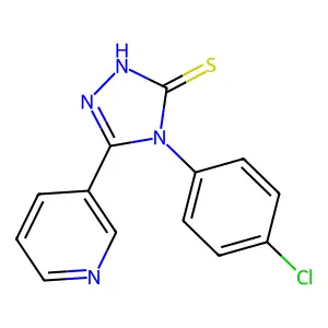 4-(4-chlorophenyl)-5-(pyridin-3-yl)-4H-1,2,4-triazole-3-thiol structure