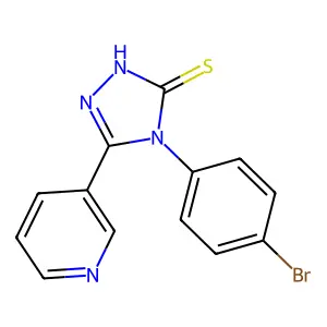 4-(4-Bromophenyl)-2,4-dihydro-5-(3-pyridinyl)-3H-1,2,4-triazole-3-thione structure