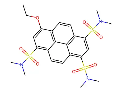 8-ethoxy-1-N,1-N,3-N,3-N,6-N,6-N-hexamethylpyrene-1,3,6-trisulfonamide structure