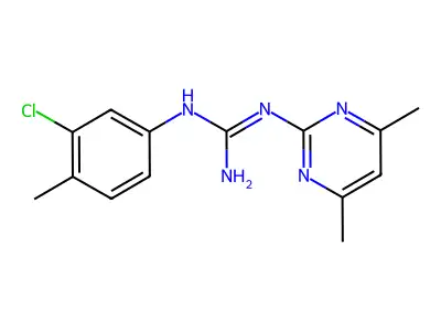 1-(3-Chloro-4-methylphenyl)-3-(4,6-dimethylpyrimidin-2-yl)guanidine structure