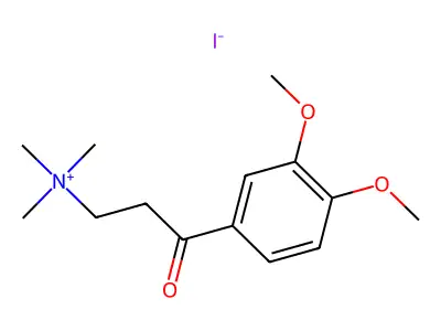 3-(3,4-Dimethoxyphenyl)-N,N,N-trimethyl-3-oxopropan-1-aminium iodide structure