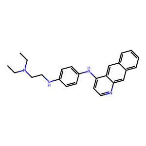 Benzene-1,4-diamine, N-(benzo(g)quinolin-4-yl)-N'-(2-(diethylamino)ethyl)- structure