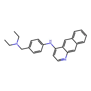 Benzo(g)quinolin-4-amine, N-(4-(diethylaminomethyl)phenyl)- structure