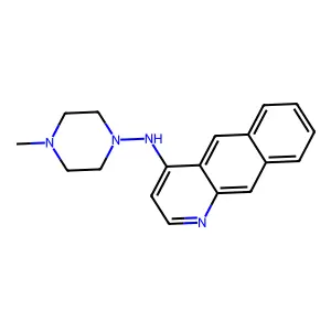 Benzo(g)quinolin-4-amine, N-(4-methylpiperazin-1-yl)- structure