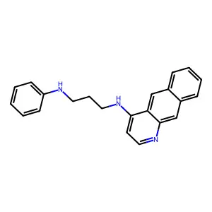 N-Benzo(g)quinolin-4-yl-N'-phenylpropane-1,3-diamine structure