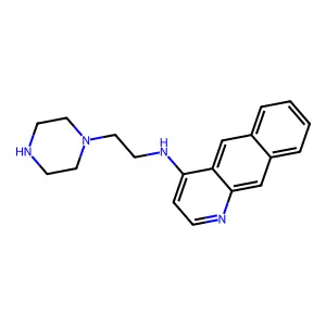 N-(2-哌嗪-1-基乙基)苯并(g)喹啉-4-胺 structure