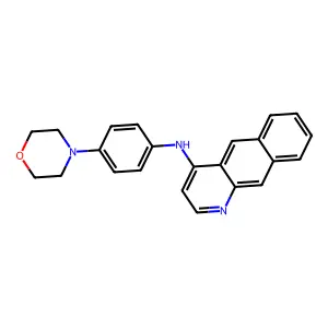 N-(4-Morpholin-4-ylphenyl)benzo(g)quinolin-4-amine structure