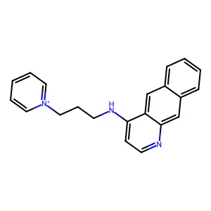N-(3-Pyridin-1-ium-1-ylpropyl)benzo(g)quinolin-4-amine structure