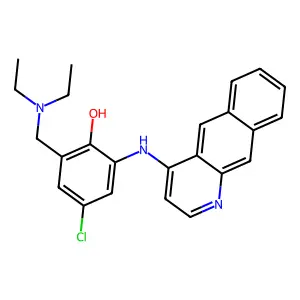 2-(Benzo(g)quinolin-4-ylamino)-4-chloro-6-(diethylaminomethyl)phenol structure