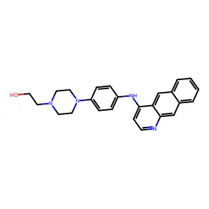 2-(4-(4-(Benzo(g)quinolin-4-ylamino)phenyl)piperazin-1-yl)ethanol structure