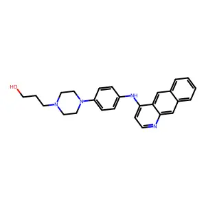 3-(4-(4-(Benzo(g)quinolin-4-ylamino)phenyl)piperazin-1-yl)propan-1-ol structure