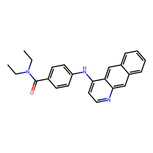 Benzamide, 4-(benzo(g)quinolin-4-ylamino)-N,N-diethyl- structure