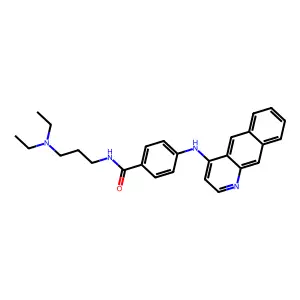 Benzamide, 4-(benzo(g)quinolin-4-ylamino)-N-(3-(diethylamino)propyl)- structure
