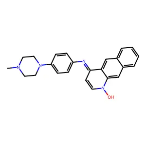 1-Hydroxy-N-(4-(4-methylpiperazin-1-yl)phenyl)benzo(g)quinolin-4-imine structure