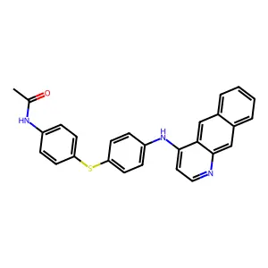 Acetamide, N-(4-((4-(benzo(g)quinolin-4-ylamino)phenyl)thio)phenyl)- structure