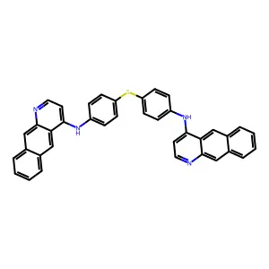 Benzo(g)quinolin-4-amine, N,N'-(thiodi-4,1-phenylene)bis- structure