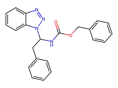 Benzyl N-[1-(1H-1,2,3-benzotriazol-1-yl)-2-phenylethyl]carbamate structure