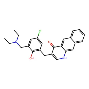 Benzo(g)quinolin-4-ol, 3-((5-chloro-3-((diethylamino)methyl)-2-hydroxyphenyl)methyl)- structure