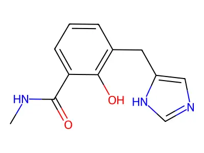 3-((1H-Imidazol-5-yl)methyl)-2-hydroxy-N-methylbenzamide structure