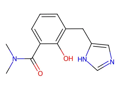 Benzamide, N,N-dimethyl-2-hydroxy-3-(1H-imidazol-4-ylmethyl)- structure