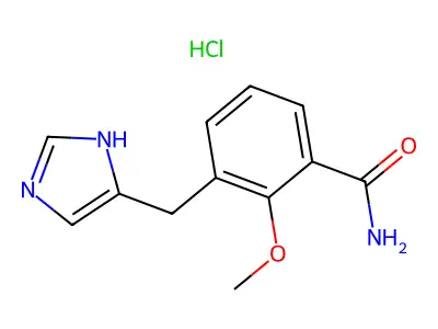 Benzamide, 3-(1H-imidazol-4-ylmethyl)-2-methoxy-, monohydrochloride structure