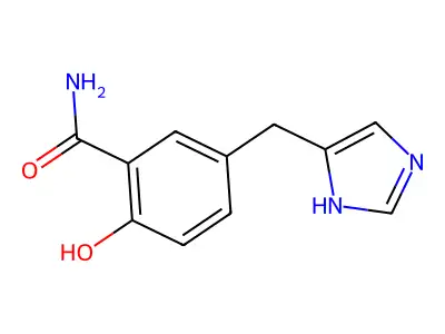 Benzamide, 2-hydroxy-5-(1H-imidazol-4-ylmethyl)- structure