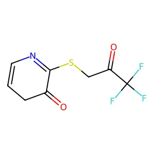 3(4H)-Pyridinone, 2-((3,3,3-trifluoro-2-oxopropyl)thio)- structure