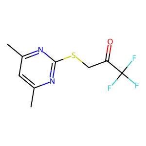 4(5H)-Pyrimidinone, 3-((4,6-dimethyl-2-pyrimidinyl)thio)-1,1,1-trifluoro- structure