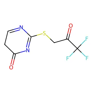 4(5H)-Pyrimidinone, 2-((3,3,3-trifluoro-2-oxopropyl)thio)- structure
