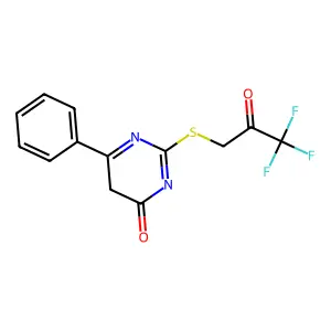 4(5H)-Pyrimidinone, 6-phenyl-2-((3,3,3-trifluoro-2-oxopropyl)thio)- structure