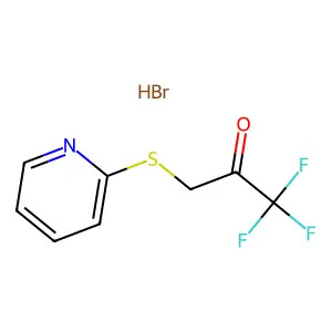 2-Propanone, 1,1,1-trifluoro-3-(2-pyridinylthio)-, hydrobromide (1:1) structure