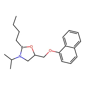 Propranolol n-butylboronate structure