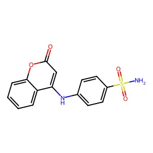 4-[(2-Oxochromen-4-yl)amino]benzenesulfonamide structure