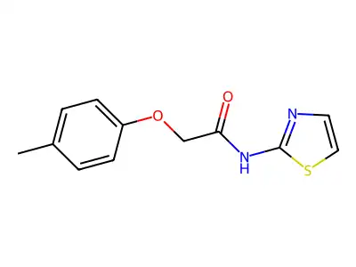 2-(4-methylphenoxy)-N-(1,3-thiazol-2-yl)acetamide structure