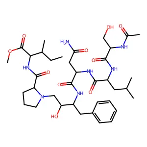 AcSerLeuAsnPhe(CHOHCH2)ProIleOMe structure
