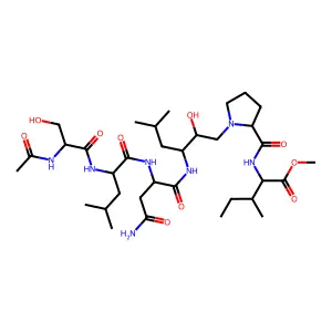 AcSerLeuAsnLeu(CHOHCH2)ProIleOMe structure