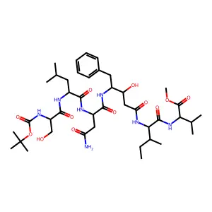 BOCSerLeuAsnPhe(CHOHCH2CO)IleValOMe structure