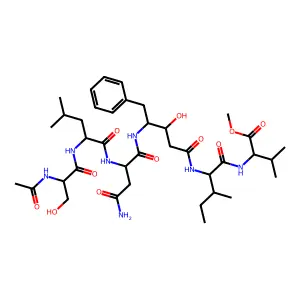 AcSerLeuAsnPhe(CHOHCH2CO)IleValOMe structure