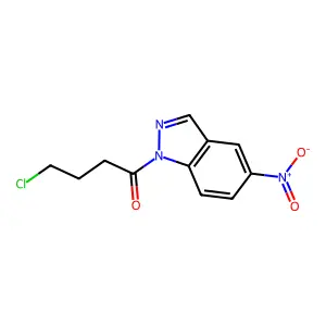 1-(4-chlorobutanoyl)-5-nitro-1H-indazole structure