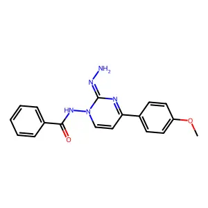 Benzamide,N-[2-hydrazinylidene-4-(4-methoxyphenyl)-1(2H)-pyrimidinyl]- structure